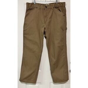 CE Schmidt Workwear Mens Brown Cotton Canvas Carpenter Pants 40x30 19 R248 7P